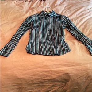 NYC Blue Striped Dress Shirt
